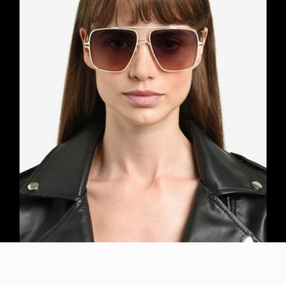 Marc Jacobs MJ 1091/ N/S 006J IB Gold with Gold Chain Sunglasses - Picture 5 of 10